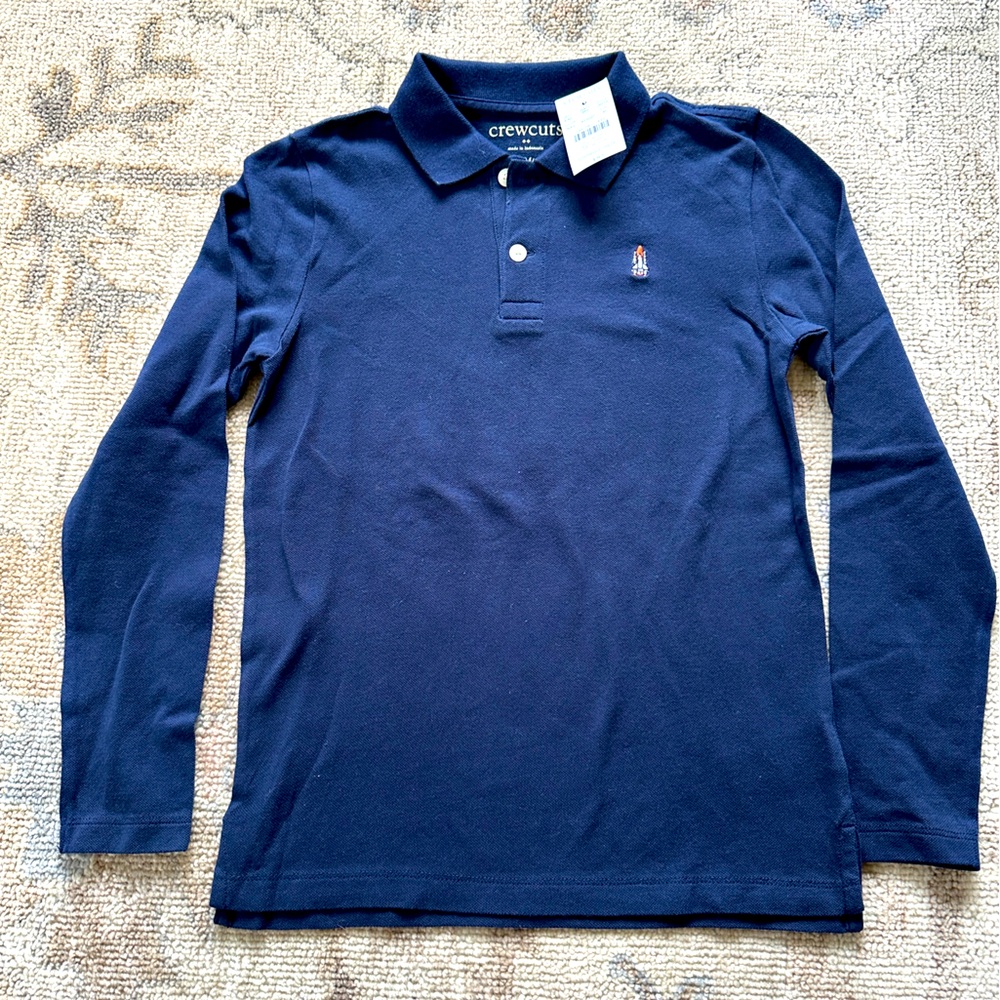 BNWT Long sleeve Navy J Crew Boys long sleeve shirt size 8/9